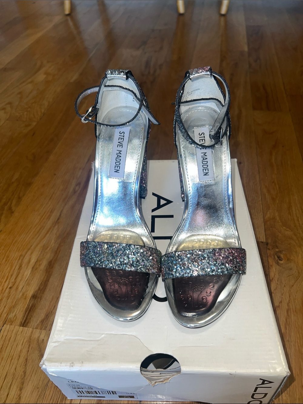 Steve Madden Legiralia Glitter Block Heel